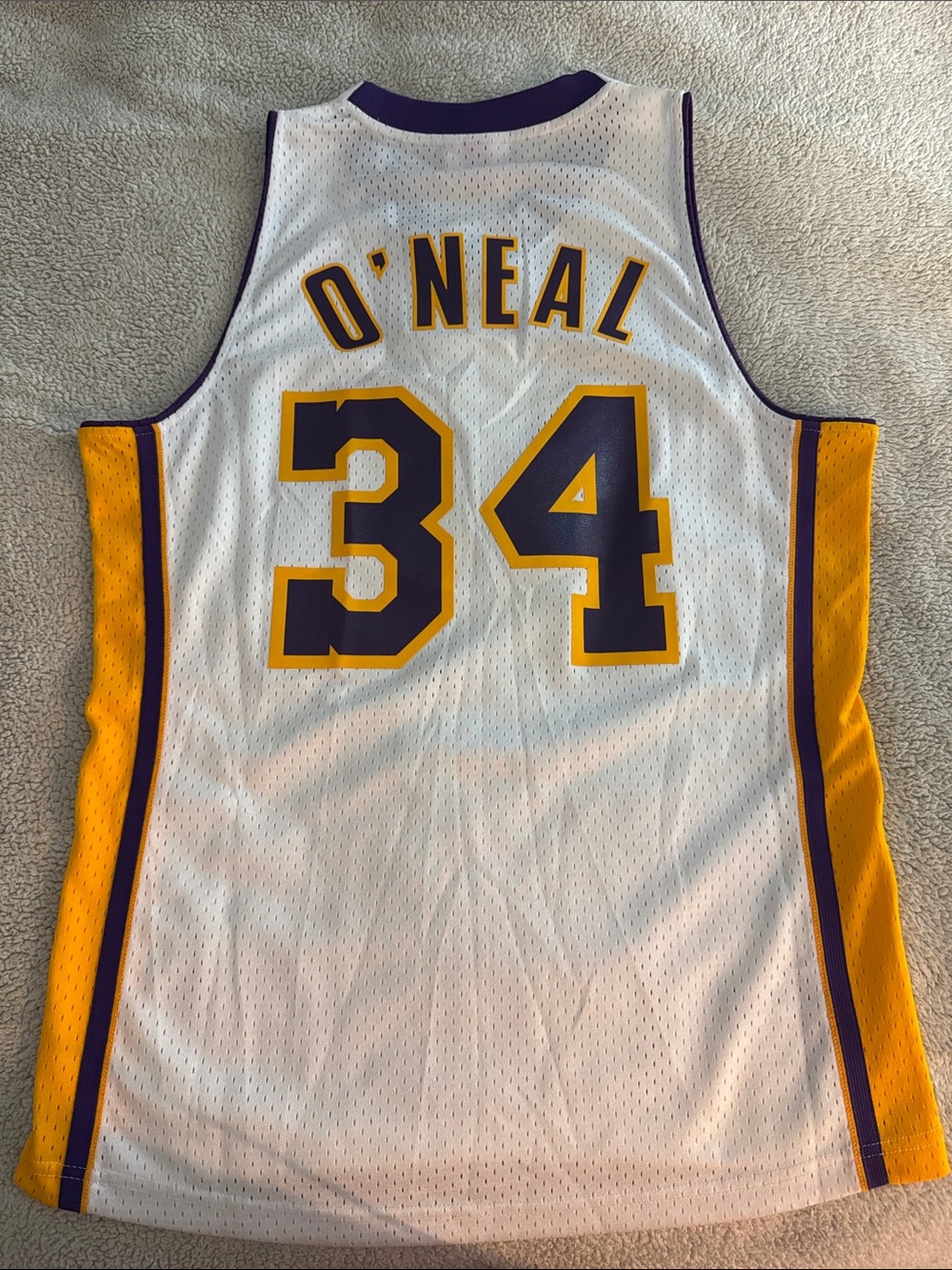 VINTAGE Los Angeles Lakers #34 Shaquille O’Neal NBA Mitchell & Ness Jersey